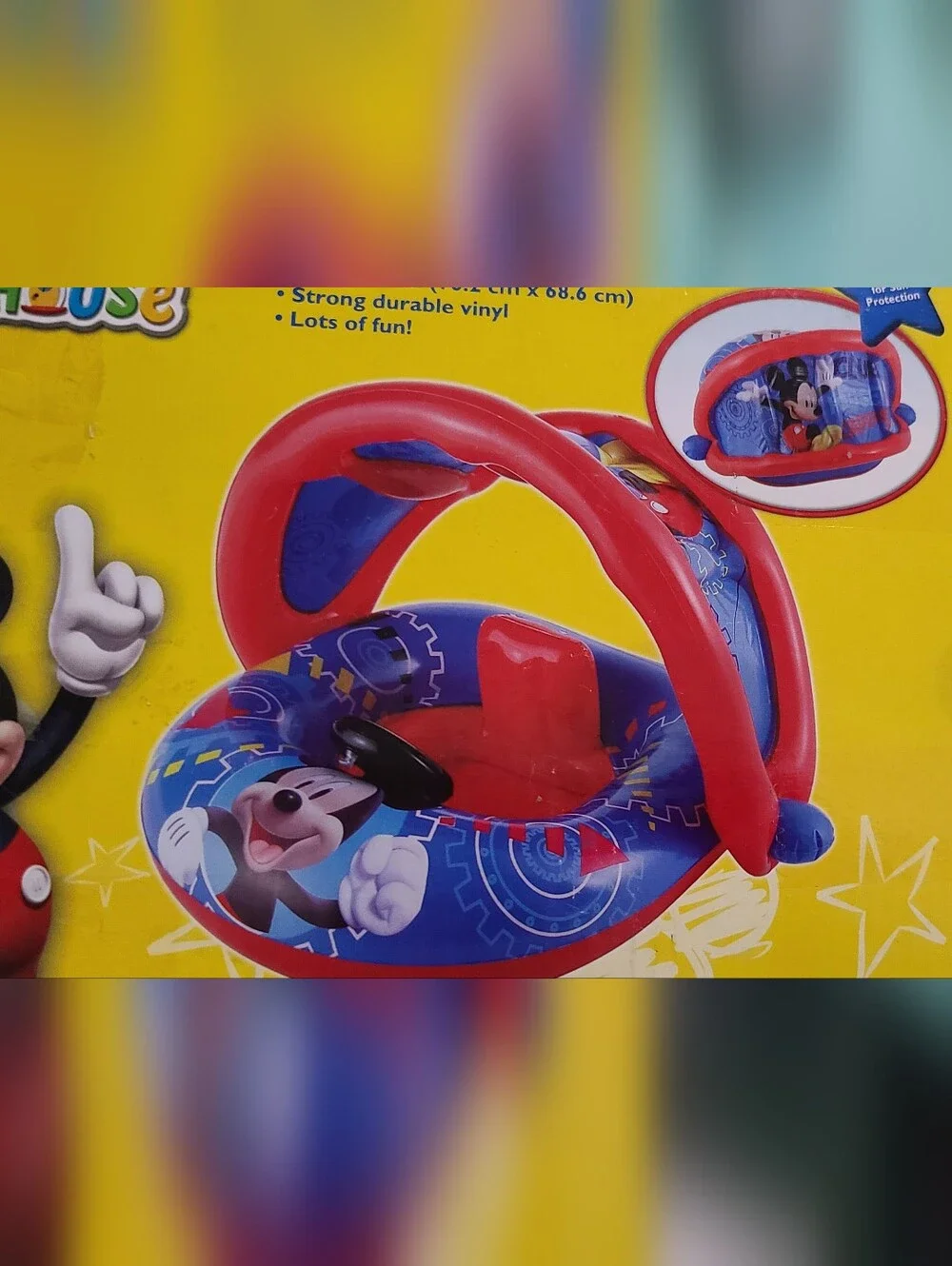 Disney Mickey Mouse Clubhouse Kid's Float With Canopy & Inflatable Matching Ball